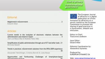Trends in practices: eGovernment solutions from the EPSA 2009 experience